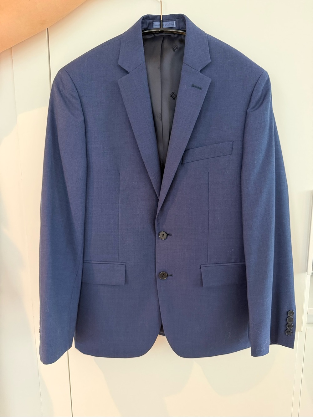 Ryan Seacrest Distinction Men's Navy Blazer (size 38S)
